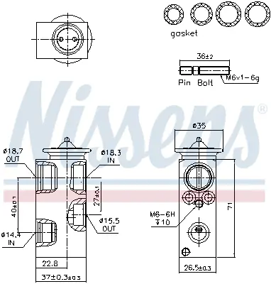 NISSENS 999393 Klima Valfı (Expansıon) X156 13> W176 13>18 W246 11>18 C117 13>19 A2468300084