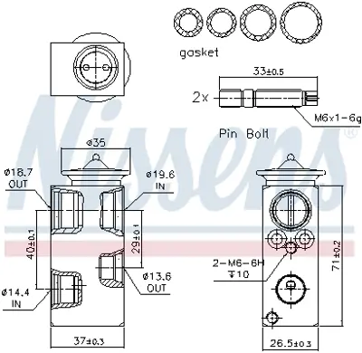NISSENS 999241 Klima Valfı (Expansıon) C-Class W204 07>14 S204 07>14 C204 11> 2128300284
