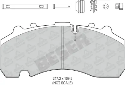 BESER 3664/2 On - Arka Fren Balata Frehauf Dorse Bpw Dingil  (Yaylı Centıklı) - (00 ) 536270020
