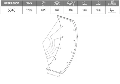 BESER 5348 On - Ilave Dingil Fren Balatası (Pabuc) - Bmc - Ford Cargo 2210000Z