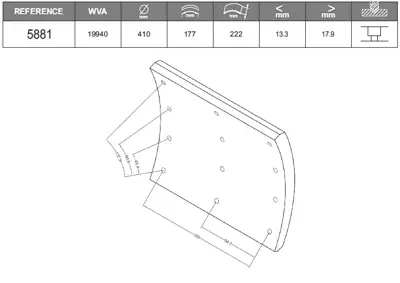 BESER 5881 On - Arka - Dingil Fren Balatası Pabuc 270 26 Fatıh 06561800713