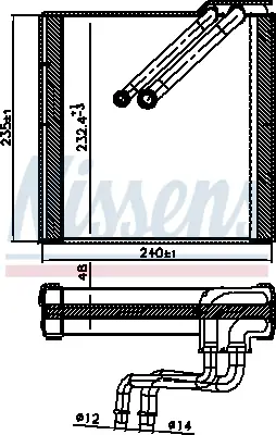 NISSENS 92371 Evaparator Eos Golf V Vı Passat Tıguan Superb Yetı 3C1820103D