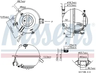 NISSENS 996116 Radyator Yedek Su Bıdonu Kapaklı Caddy Iıı Beetle Passat   Cc Golf V Vı Jetta Scırocco Sharan Tıguan 1K0121407 1K0121407A 1K0121407F