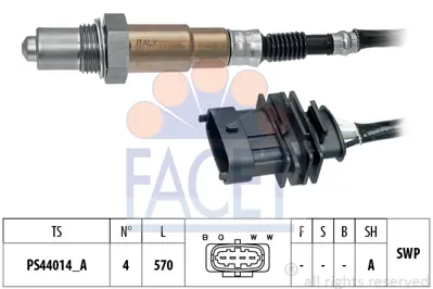 FACET 10.8546 Oksijen Sensörü Opel Astra G-H - Vectra C Z16xep Konum1 71739859 93174519