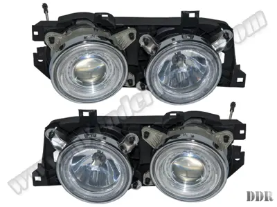 WENDERPARTS BA1391597/598R1 Komple Far E34 E32 Set; Kristal Beyaz 1987-95 A1391597/598R1