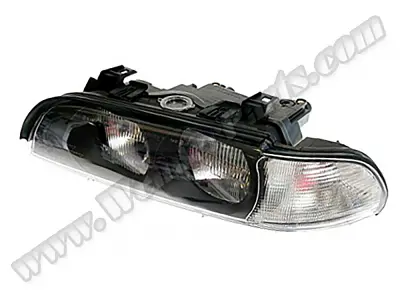 WENDERPARTS BA63128375299 Komple Far E39 Sol; Siyah Beyaz Sinyal 1996-00 A63128375299