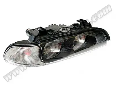 WENDERPARTS BA63128375300 Komple Far E39 Sag; Siyah Beyaz Sinyal 1996-00 A63128375300