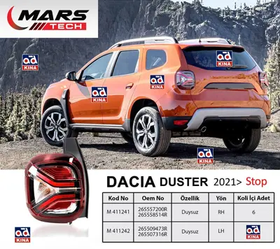 MARS M411241 M411241 Dacıa Duster 2021-> Sağ Stop (Duysuz) 265557200R