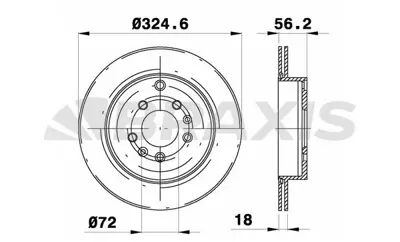 BRAXIS AE0643 Arka Fren Dısk Aynası Mazda Cx 7 Cx 9 3.7ı 2.2cdvı TD1126251 92223603 986479C30 DDF2251C DSK2757 L23226251C ADM543120 55236 9C17811 L23226251B