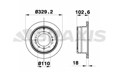 BRAXIS AE0783 Fren Dıskı (Aynası) Arka Lexus Lx470 Toyota Land Cruıser 4.2 4.7 01-07 (329.5 X5) 24011801431 4243160281 8A44610 986479R15 DDF1493 DDF1597C1 DF4483