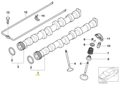ESTAŞ 04030 Eksantrik Mılı Bmw E81 E46 E90 N40 N45 Emme 11317500935