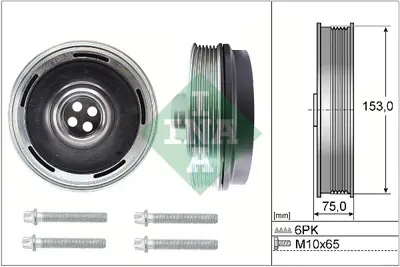 INA 544016920 Krank Kasnağı Bmw F45 F46 F39 F48 Mını F54 F55 F56 F57 F60  11238602800 8602800 TVD1192A