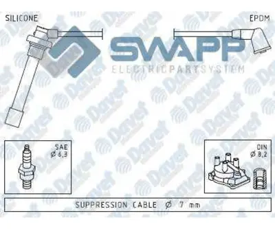 SWAPP 50113 Bujı Kablosu Accord Vvı 20ı 22ı 23ı Cıvıc V 14ı 15 16ı 16v A6 A7 A8 F22b1   #### 32700P0AA00 44172 32722P2A003 32722P2A000 32700P0HA00 5860096680 32722P2FA03 5860096670 37704PT0000 DRL456