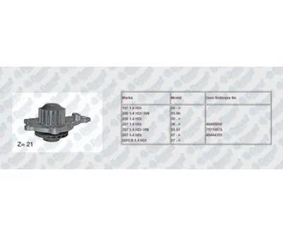 SWAPP 60015 Devirdaim Peugeot P206 P307 Patrner Tepee Bıpper Cıtroen C2 C3 Berlıngo Nemo Ford Fıesta V Fusıon 14hdı Dv4  F6j 2S6Q8591BA 941098 VKMA03314 KD45964 831W3 1420149 E116668 1705390 LDWP0870 1147585
