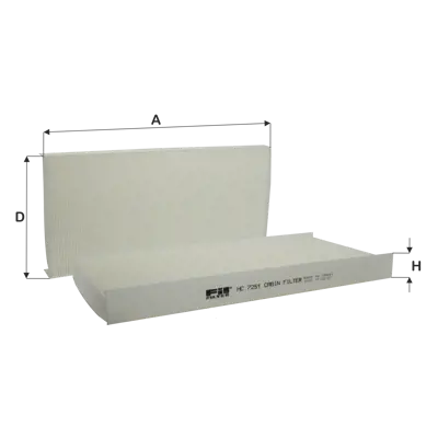 FIL FILTER HC7251 Polen Filitresi Tavan Kliması Mercedes O530 Cıtaro O530 98 > 07> A0018351547