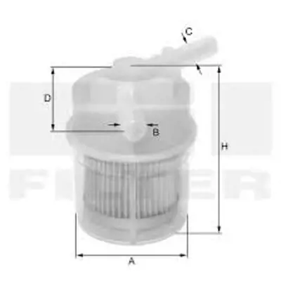 FIL FILTER ZP8061FP Benzın Benzın Filitresi Accord Cıvıc 88>91 16900SEO004, 25121675
