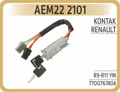 AEM 22 2101 Kontak Kılıdı Anahtarlı R9 R11  7700813973, 7700772942, 7700306570, 770081397, 770030657, 7701044087, 7700767404