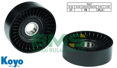 BMS 019 Alternator Gergi Rulmanı P206 307 406 407 607 807 Expert C5 C8 Jumpy 1.8 16v 2.0 16v 2.0 2.2 Olcu: (17*78*25.5) 575160 9636640580 5751E4 963660580 96366405 575161 9624542980 96317187 9631718780 9636207480