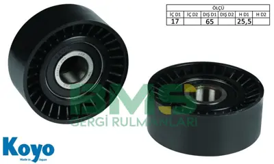 BMS 273 Alternator Gergi Rulmanı Doblo 1.6 - 2.0d Multıjet Lınea 1.6d Mjt Ducato 2.0d Mjt 1611423280, 1631895780, 1639367780, 5751K0, 51837960, 55275618, 1204186, 95511385, 55222539, 55218886