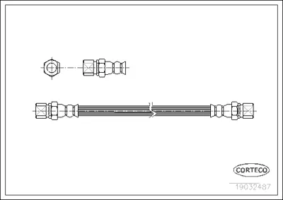 CORTECO 19032487 Fren Hortumu 6T46383 LH2223 PHA149