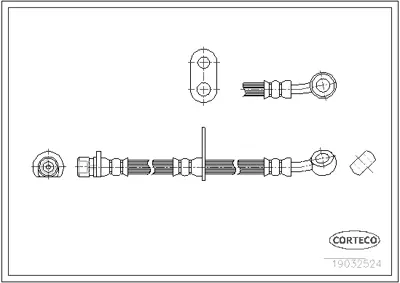CORTECO 19032524 Fren Hortumu 6T47319 LH6162 PHD577