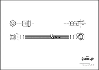 CORTECO 19032688 Fren Hortumu 305E865E01 LH6058 PHD630