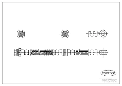 CORTECO 19032862 Fren Hortumu PHD1084