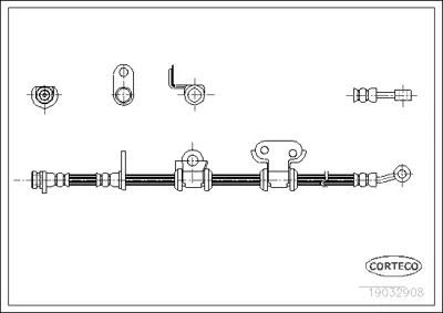 CORTECO 19032908 Fren Hortumu LH6312 PHD414