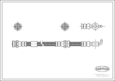 CORTECO 19032921 Fren Hortumu 1987481956 LH6618