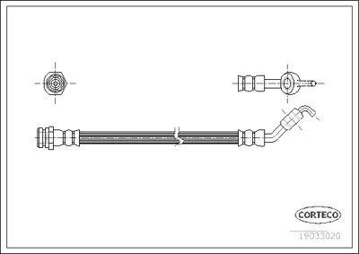 CORTECO 19033020 Fren Hortumu LH6587 PHD7103