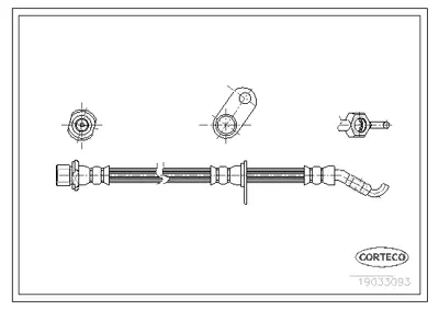 CORTECO 19033093 Fren Hortumu 1987481361 396E865E12 LH6451 PHD910