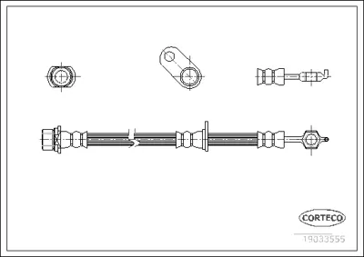 CORTECO 19033555 Fren Hortumu PHD1098