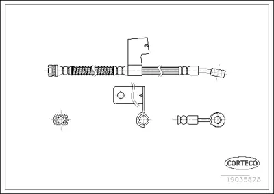 CORTECO 19035878 Fren Hortumu PHD1147 T30157