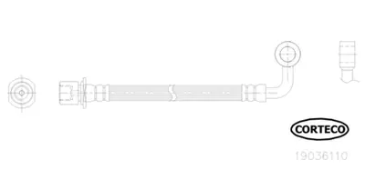 CORTECO 19036110 Fren Hortumu PHA404