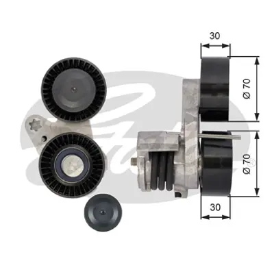 GATES T39114 V Kayış Gergi Rulmanı  E90-92 335i N54 20930129 30129 534025310 APV2674 N1621 N1621S T0589 VKM38209
