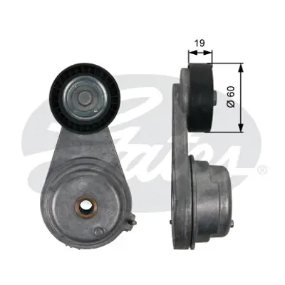 GATES T39190 V Kayış Gergi Rulmanı  Smart Fortwo (451) 1.0, 0.8 Cdi 01.07- 534054110 APV2831 T0613 VKM38523