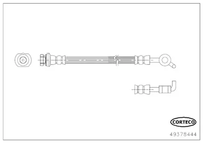 CORTECO 49378444 Fren Hortumu PHD1224 T56165