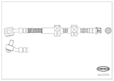 CORTECO 49433359 Fren Hortumu Opel Astra J 1.4 11>15 