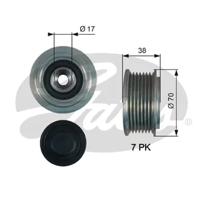 GATES OAP7184 Honda Accord Cr V 2.2 08> 07> V Kayış Gergi Rulmanı 535022910 ALP2444 DC2509 F51143 VKM06300