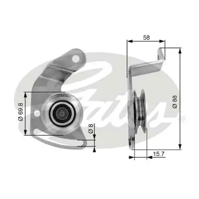 GATES T36043 Gates Gergi Rulmanı 11364 1624056 531037510 60030043 APV2057 T0364 VKM36007