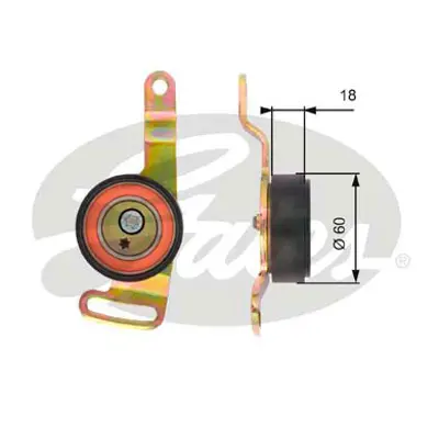 GATES T39119 V Kayış Gergi Rulmanı  Smart Cabrıo, Cıty-Coupe, Fortwo, Roadster 0.6/0.7/0.8cdı 07.98-01.07 10919144 140042 533007810 APV2243 T0413 VKM38510