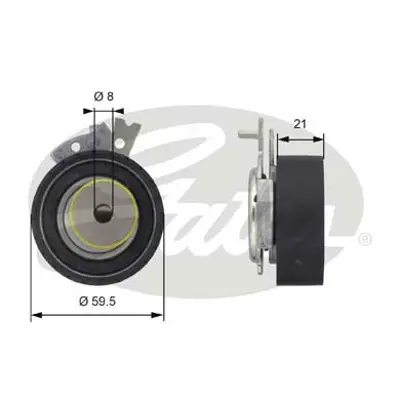 GATES T43161 Gergi Rulmanı Daewoo Rezzo 1.8 2000> ATB2552 VKM70004