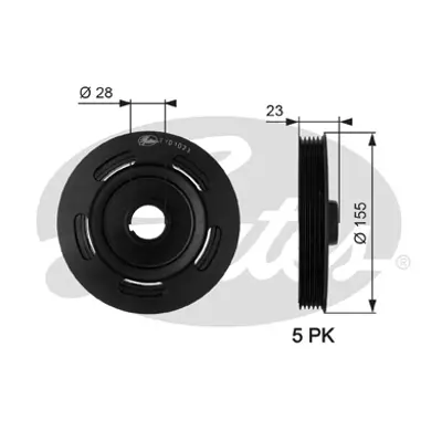 GATES TVD1023 Krank Kasnağı 10926367 10933528 26367 33528 544004610 80000544 80004326 DP053 DP0544 DP0544K DPV1227