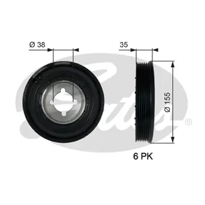 GATES TVD1085 Krank Kasnağı DPV1048