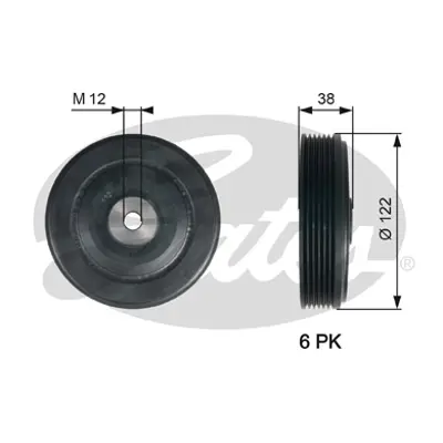 GATES TVD1112 Krank Kasnağı 544008410 544008420 80001727 DP1053 DP117