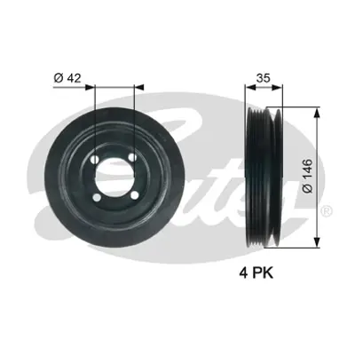 GATES TVD1115 Krank Kasnağı DP6500 DPV1163