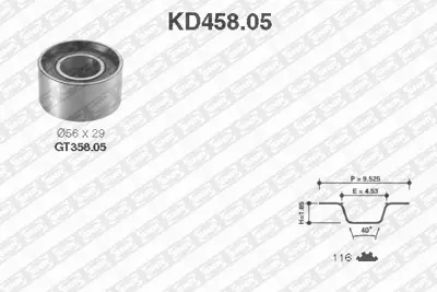 NTN / SNR KD458.05 *Üretimden Kaldırılmıştır.* Triger Seti Fıat Uno 60 1.1 / Uno 70 1.3 