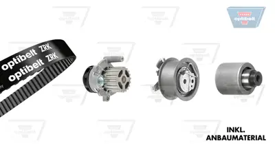OPTIBELT KT 1237 W4 Su Pompalı Triger Seti Audı A4 2.0 04>08 A6 Avant 1.9 01>05 Ford Galaxy 1.9 95>06 530020131 K980251A KTBWP2961 VKMC012504