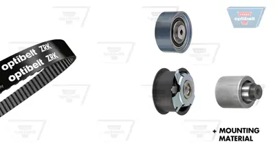 OPTIBELT KT 1403 Triger Seti 141x30 Passat-Jetta-Golf V-Octavıa-Toledo-A3-A6 2.0tdı 06-> Bkp-Bkd-Bre-Blb 530040510 K015607XS K025607XS KTB441 KTB486 VKMA01255