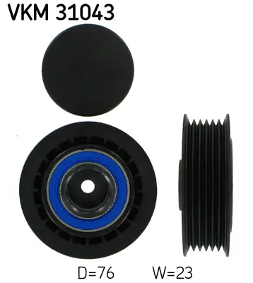 SKF VKM 31043 Yeni Kod: Vkm31064 Alternator Gergi Rulmanı Transporter T4 2.0-2.4d-2.5-2.5tdı 90-03 4134 531073310 534001110 APV2093 T0257 T36000